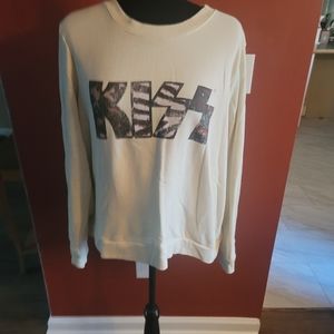 Sz NWOT 1X crop KISS band crewneck sweatshirt